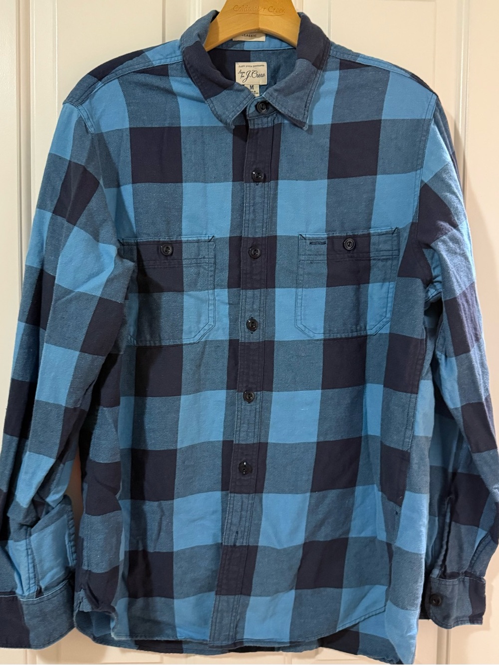 J Crew classic Blue Plaid Long-Sleeve Shirt